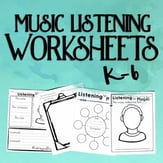 Music Listening Worksheets Level One Digital Resources